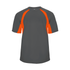 Badger Sport Hook Tee, Sizes 2XL-4XL (414400-028508), Color 'Graphite/Safety Orange'